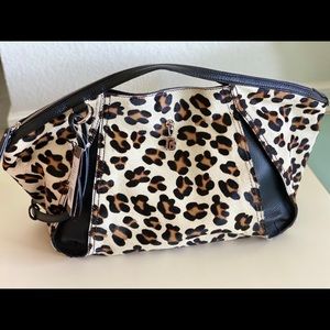 FRANCESCO BIASIA Leather bag. Leopard print